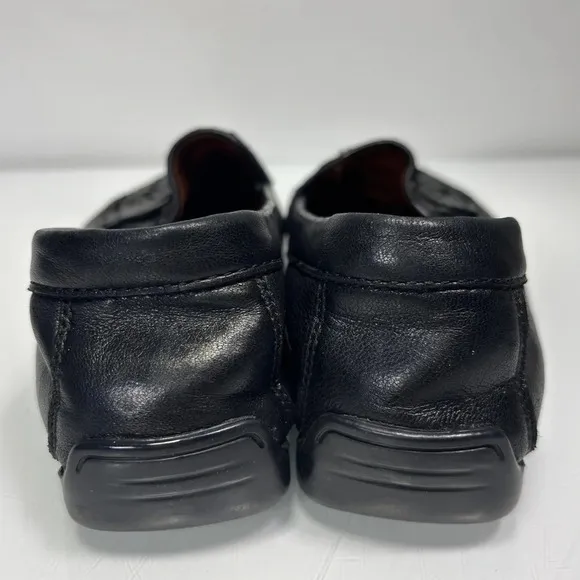 Robert Zur Black Woven Leather Petra Loafer Slip On  Driving Shoes Size 6.5