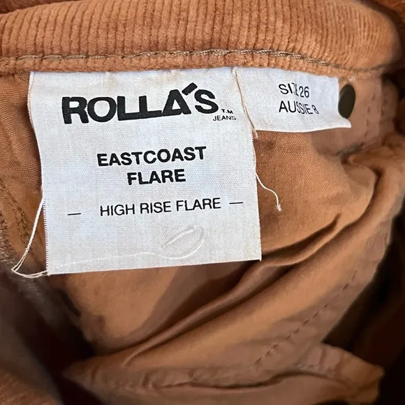 Rolla’s East Coast Flare High Rise Corduroy Pants 26