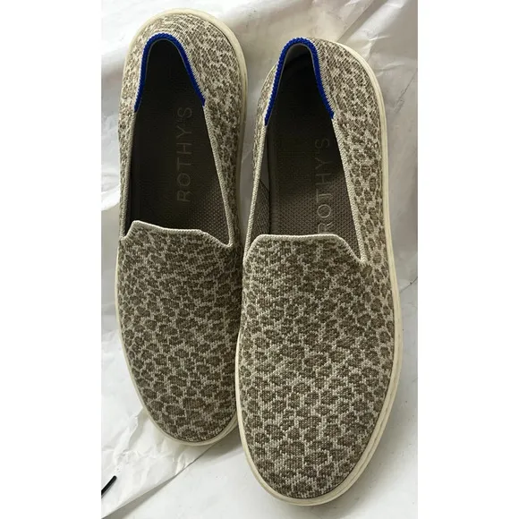 Rothy's Cheetah Print Slip on Shoes Sneakers Women's 9 Comfort