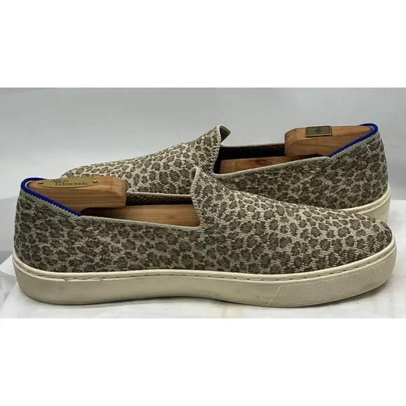 Rothy's Cheetah Print Slip on Shoes Sneakers Women's 9 Comfort