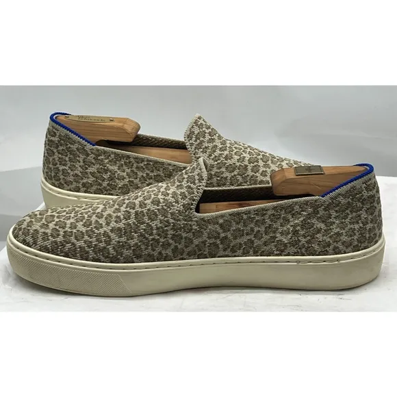 Rothy's Cheetah Print Slip on Shoes Sneakers Women's 9 Comfort