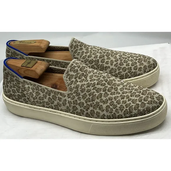 Rothy's Cheetah Print Slip on Shoes Sneakers Women's 9 Comfort