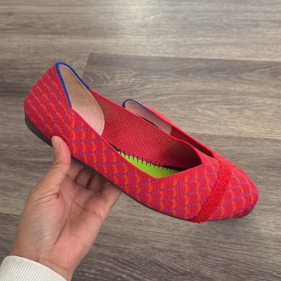 Rothy’s Pomegranate Grid Flat Shoes 9W