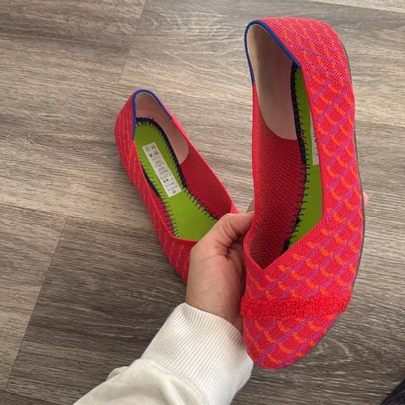 Rothy’s Pomegranate Grid Flat Shoes 9W