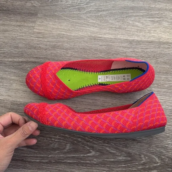 Rothy’s Pomegranate Grid Flat Shoes 9W