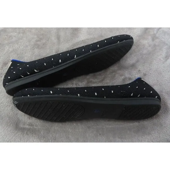 Rothy's Shoes US 5.5W The Flat Ivory Polka Dot Print Fabric Ballet Flats
