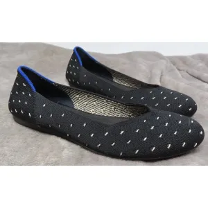 Rothy's Shoes US 5.5W The Flat Ivory Polka Dot Print Fabric Ballet Flats
