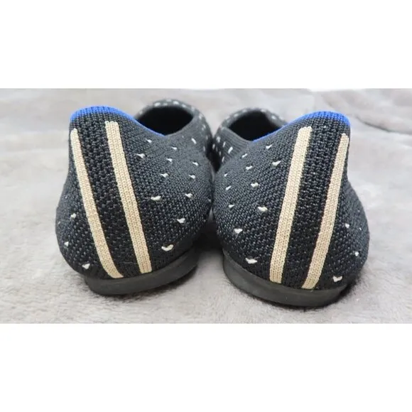 Rothy's Shoes US 5.5W The Flat Ivory Polka Dot Print Fabric Ballet Flats
