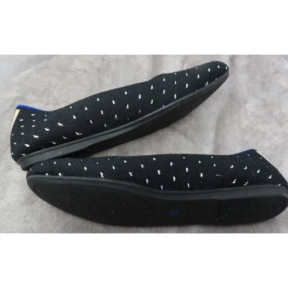 Rothy's Shoes US 5.5W The Flat Ivory Polka Dot Print Fabric Ballet Flats