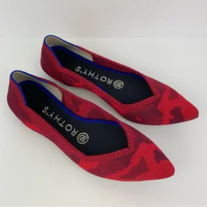 Rothy’s size 6 Women’s Red Camo Pointed Toe Ballet Flats