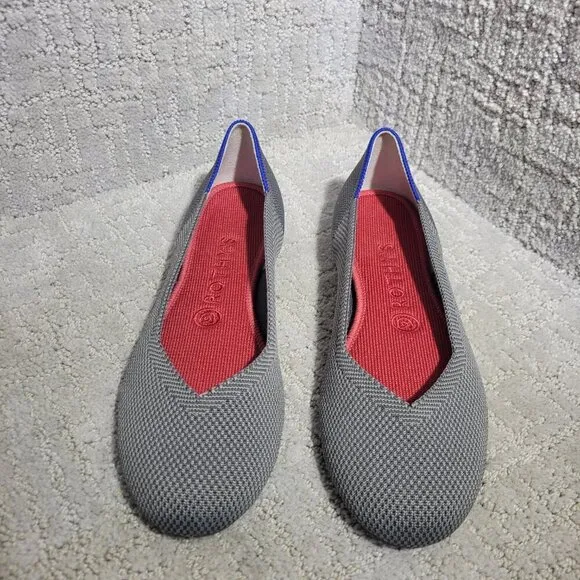 Rothy’s The Flat Charcoal Gray Round Toe Slip On Shoes Women's Size 7.5, 8, 10.5