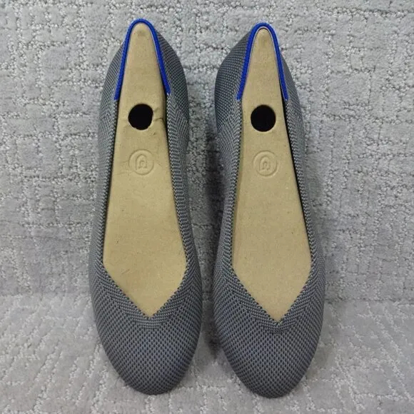 Rothy’s The Flat Charcoal Gray Round Toe Slip On Shoes Women's Size 7.5, 8, 10.5