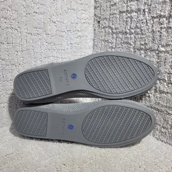 Rothy’s The Flat Charcoal Gray Round Toe Slip On Shoes Women's Size 7.5, 8, 10.5