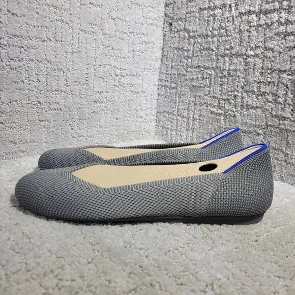 Rothy’s The Flat Charcoal Gray Round Toe Slip On Shoes Women's Size 7.5, 8, 10.5