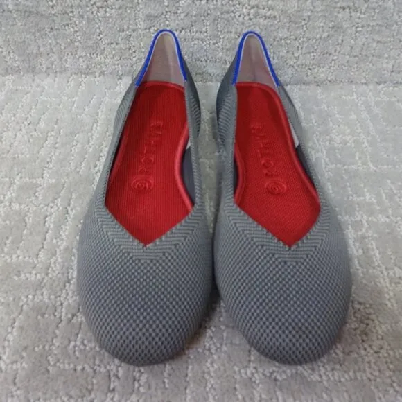 Rothy’s The Flat Charcoal Gray Round Toe Slip On Shoes Women's Size 7.5, 8, 10.5