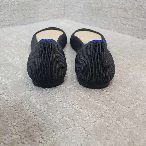 Rothy’s The Flat Solid Black Round Toe Slip On Shoes Multiple Sizes