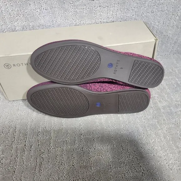 Rothy's The Flat Women's Size US 9 Fig Python Purple Round Toe Ballet Shoes
