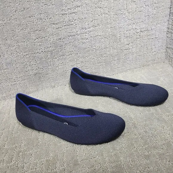 Rothy’s The Flat Women's Size US 9 Maritime Navy Round Toe Slip On Ballet Shoes