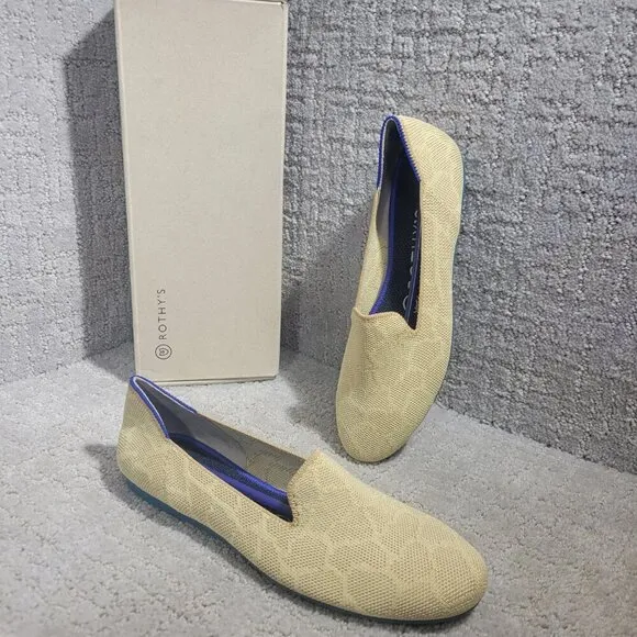Rothy's The Loafer Women's Size 7.5 US Sahara Gold Round Toe Ballet Flat Shoes