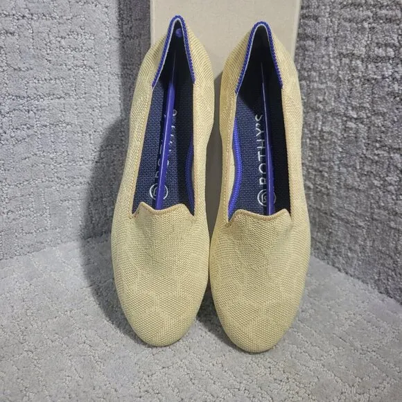 Rothy's The Loafer Women's Size 7.5 US Sahara Gold Round Toe Ballet Flat Shoes