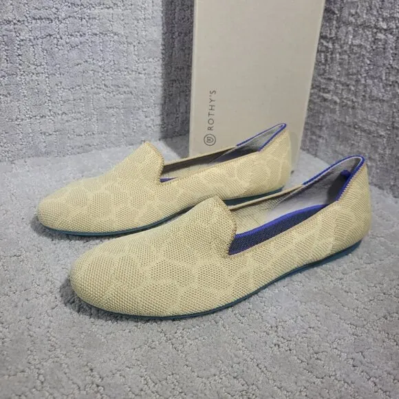 Rothy's The Loafer Women's Size 7.5 US Sahara Gold Round Toe Ballet Flat Shoes