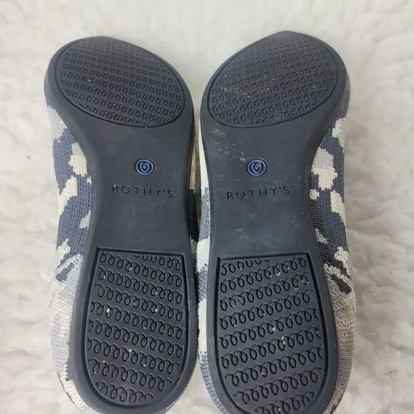 Rothy’s The Point Ash Womens Flat Ballet Size 7 Camo Gray Shoes Retired