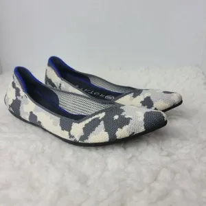 Rothy’s The Point Ash Womens Flat Ballet Size 7 Camo Gray Shoes Retired