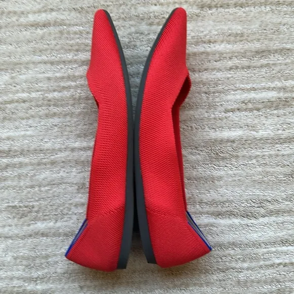 Rothy's The Point Ballet Flat Pointed Toe Slip on Shoes in Flame Red Size 11