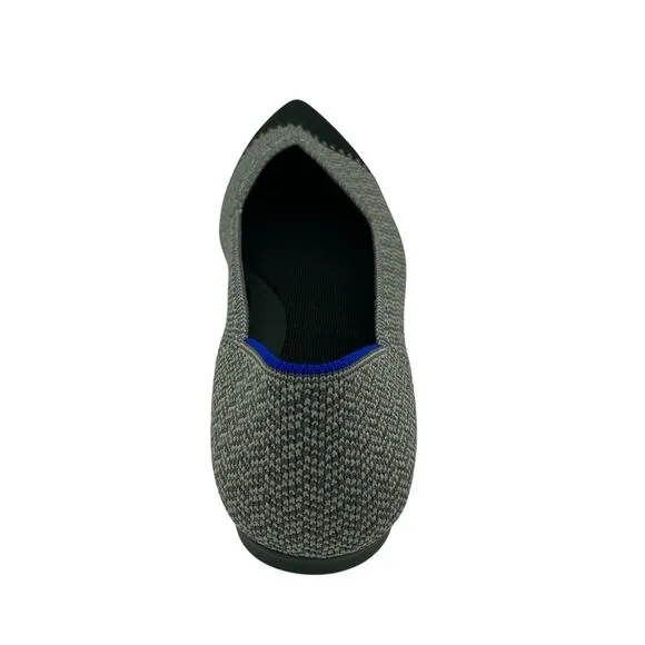 Rothy's The Point Grey Mist Captoe US Size 7 Womens Ballet Flat Slip On Shoes