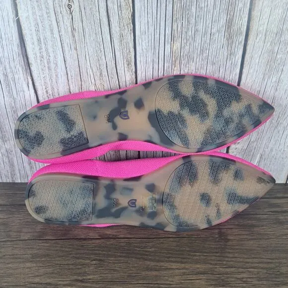 Rothys The Point Slip On Ballet Flats Women's Sz 8.5 Pink Wild Orchid Camo (VGC)