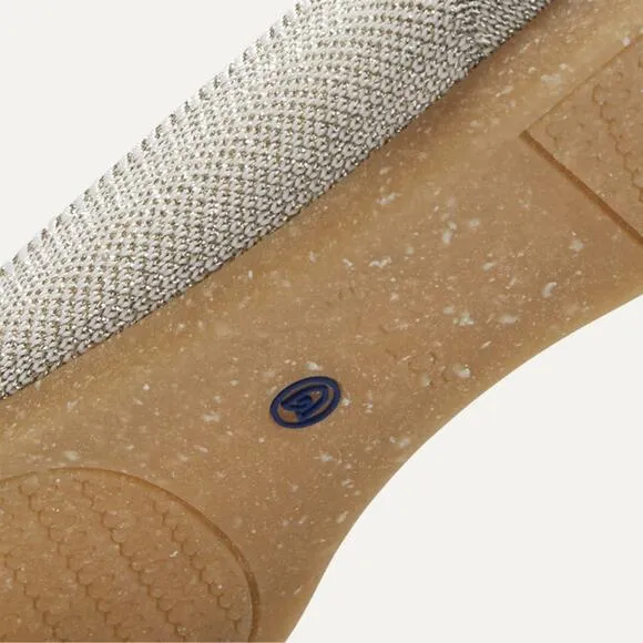 Rothy's The Pointed Toe Ballet Flat Slip On Diamond Metallic Size 10.5 NWOB