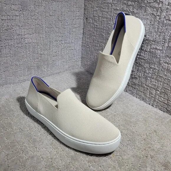 Rothy's The Sneaker Sand Ivory Textile Slip On Shoes Women's Multiple Sizes