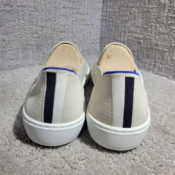 Rothy's The Sneaker Sand Ivory Textile Slip On Shoes Women's Multiple Sizes