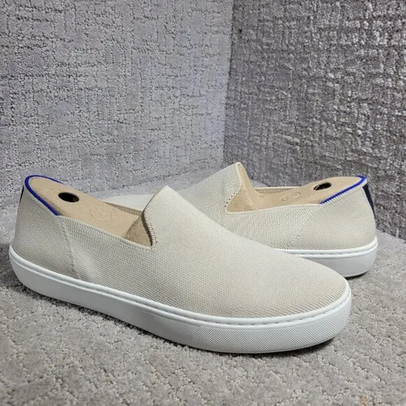 Rothy's The Sneaker Sand Ivory Textile Slip On Shoes Women's Multiple Sizes