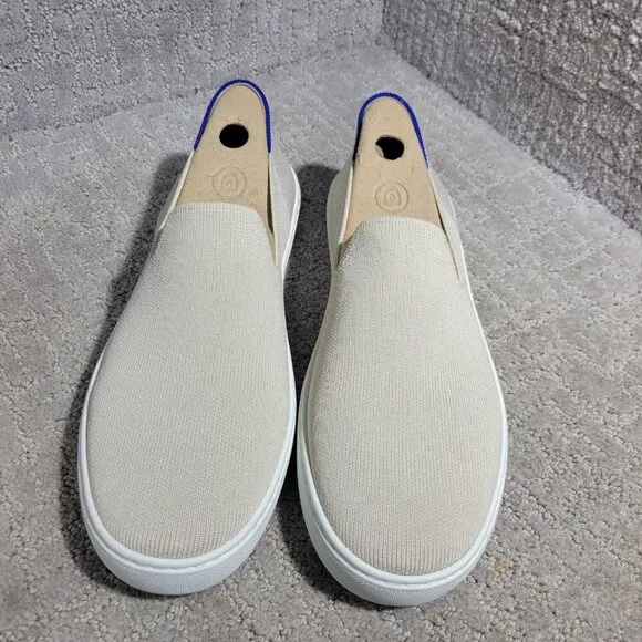 Rothy's The Sneaker Sand Ivory Textile Slip On Shoes Women's Multiple Sizes