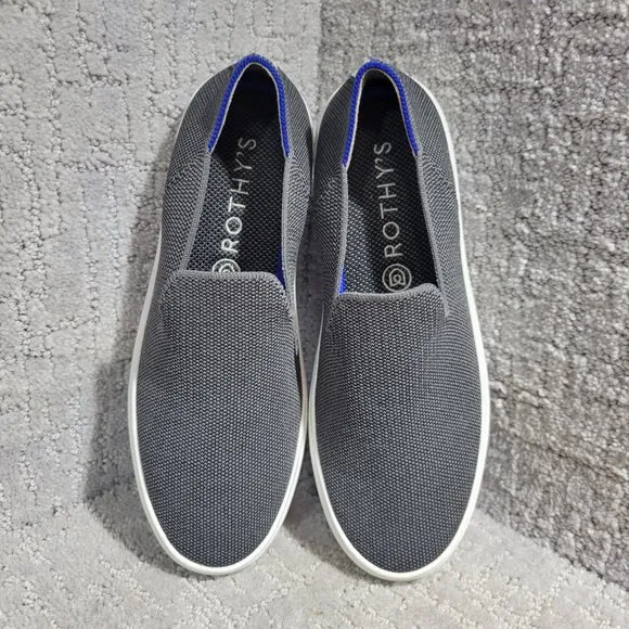 Rothy's The Sneaker Women's Size 6.5 US Steel Gray Textile Slip On Casual Shoes
