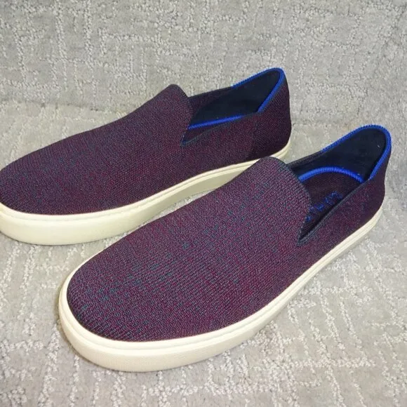 Rothy’s The Sneakers Women's Size 8.5 US Fig Python Purple Comfort Slip On Shoes