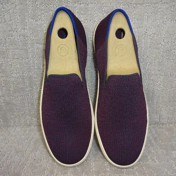 Rothy’s The Sneakers Women's Size 8.5 US Fig Python Purple Comfort Slip On Shoes