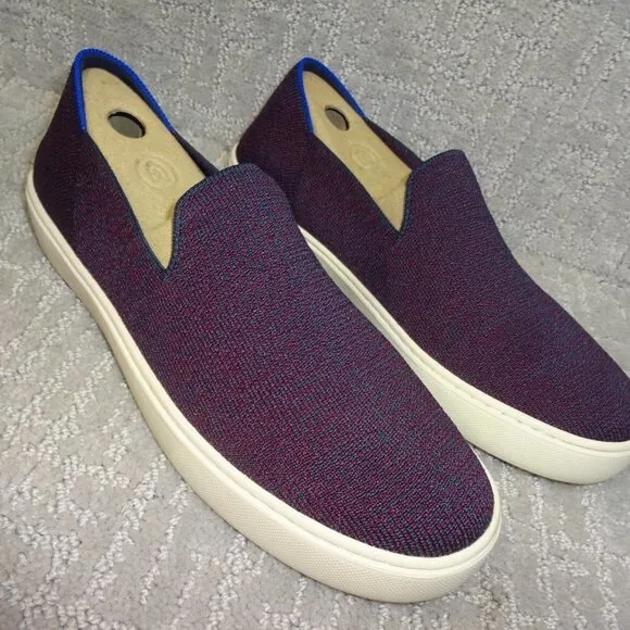 Rothy’s The Sneakers Women's Size 8.5 US Fig Python Purple Comfort Slip On Shoes