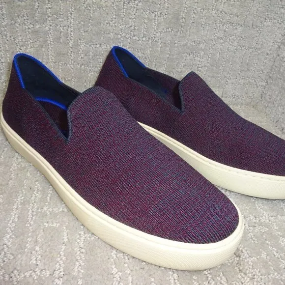Rothy’s The Sneakers Women's Size 8.5 US Fig Python Purple Comfort Slip On Shoes