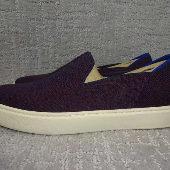 Rothy’s The Sneakers Women's Size 8.5 US Fig Python Purple Comfort Slip On Shoes