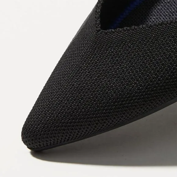 Rothy's Women's Black The Point Flats Pointed Toe Slip On Flats Size 10 NWOB