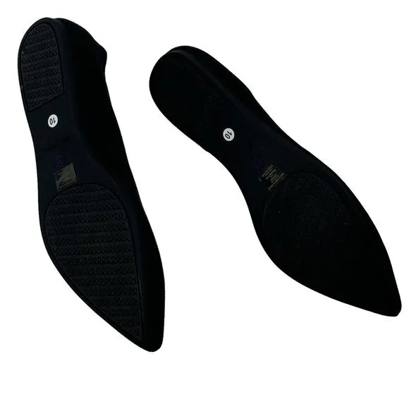 Rothy's Women's Black The Point Flats Pointed Toe Slip On Flats Size 10 NWOB