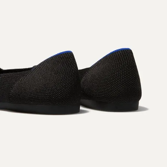 Rothy's Women's Black The Point Flats Pointed Toe Slip On Flats Size 10 NWOB