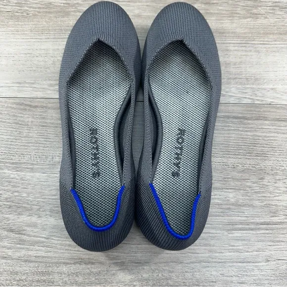 Rothy's Women's Gray Round Toe The Flat Ballet Slip-Ons Shoes Size 5