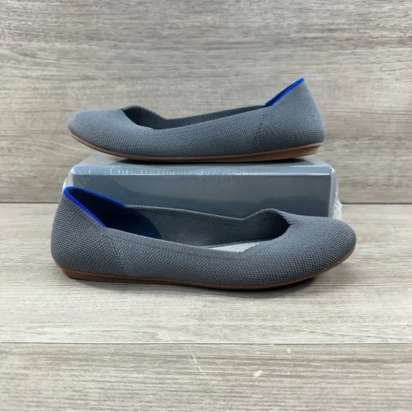 Rothy's Women's Gray Round Toe The Flat Ballet Slip-Ons Shoes Size 5