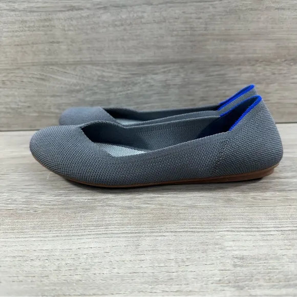 Rothy's Women's Gray Round Toe The Flat Ballet Slip-Ons Shoes Size 5