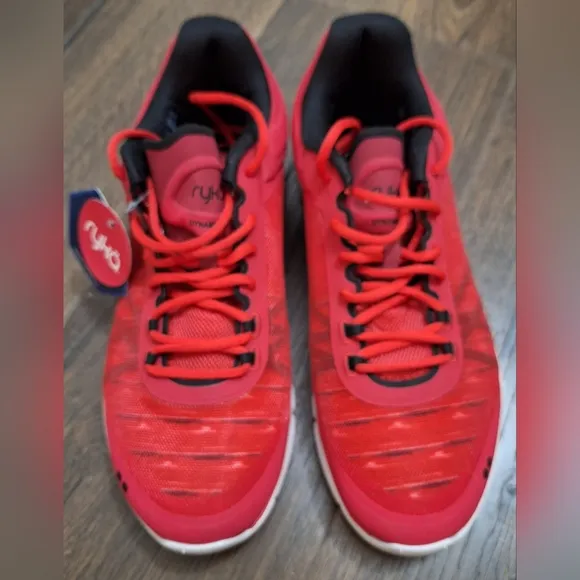 RYKA RED WOMEN'S TENNIS SHOES, ORTHOLITE. 8.5 M  NWT