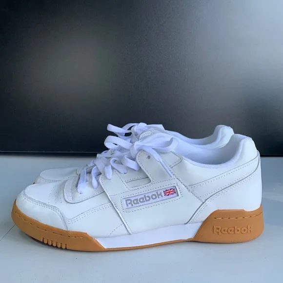 S162 Reebok NWOT Workout Plus Athletic Training‎ Shoes White Men’s size 9.5