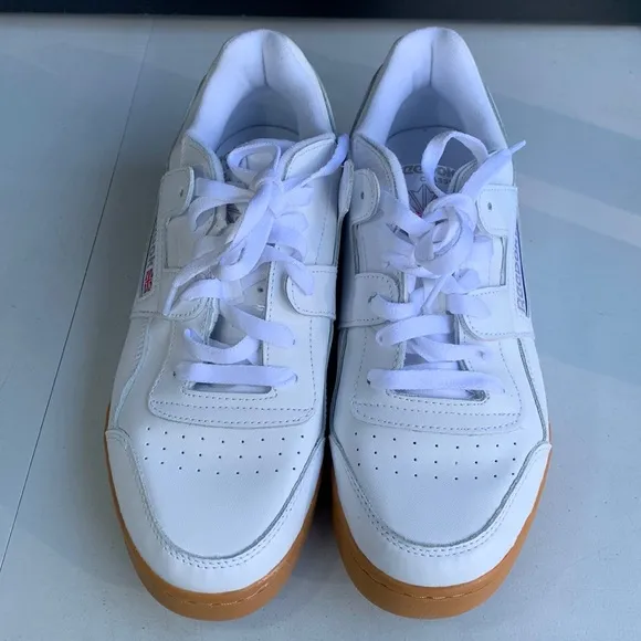 S162 Reebok NWOT Workout Plus Athletic Training‎ Shoes White Men’s size 9.5